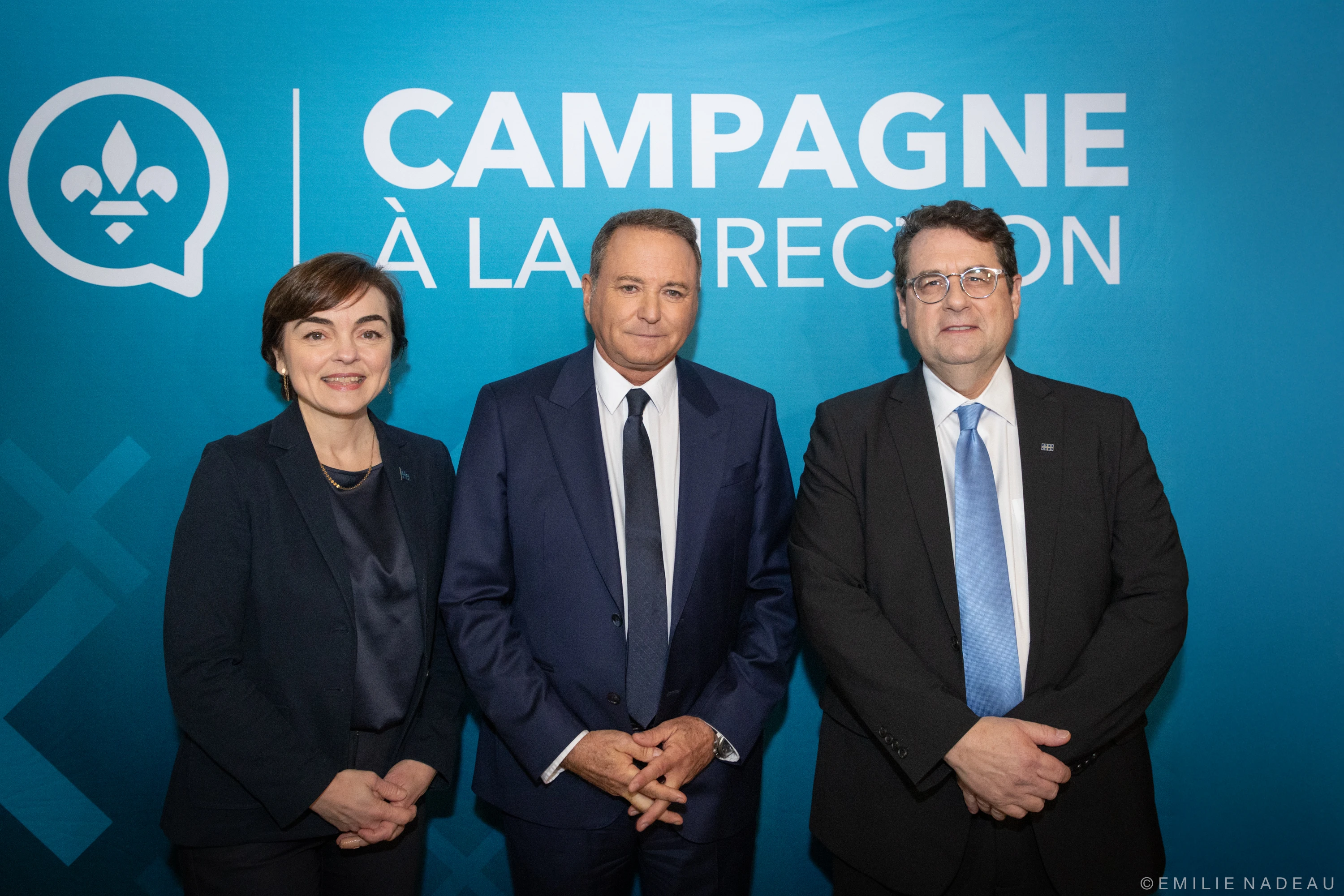 Pierre Jobin avec les candidats de la CAQ